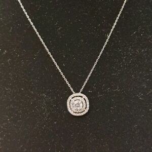 925 Sterling Silver CZ Pendant Necklace